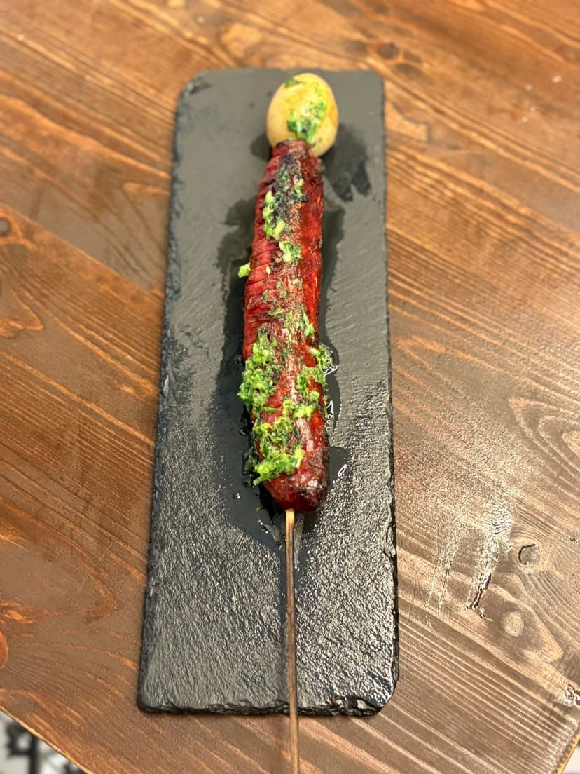 PINCHO DE CHORIZO A LA BRASA/GRILLED CHORIZO SKEWER